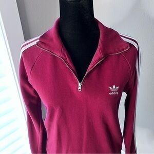 Adidas Originals women’s 1/4 zip sweatshirt with pockets size medium